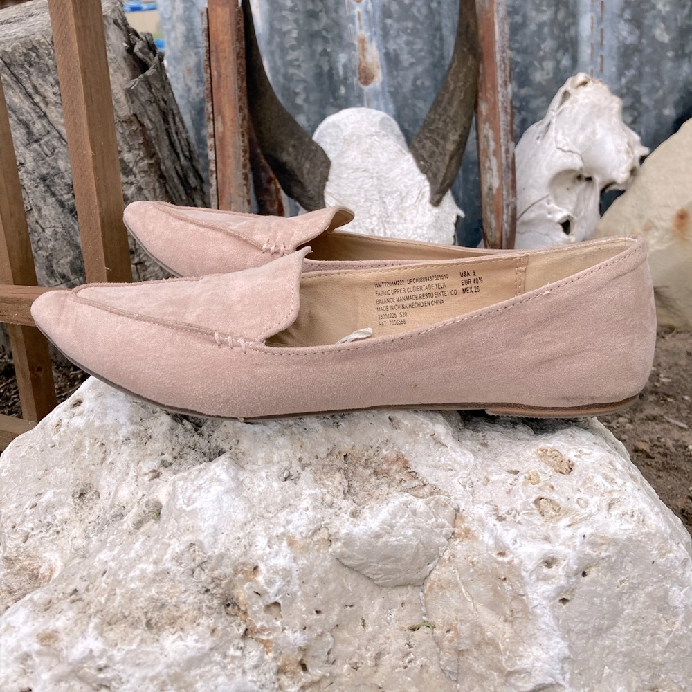 Tan Faux Suede Flats